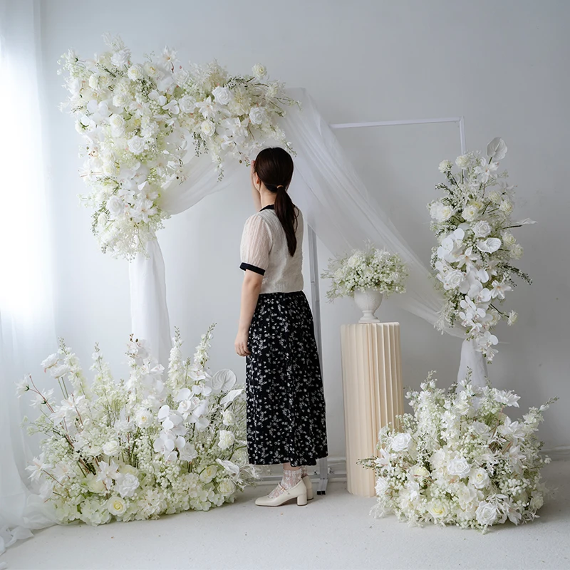 Европейское белое свадебное украшение арка цветочное доски KT
