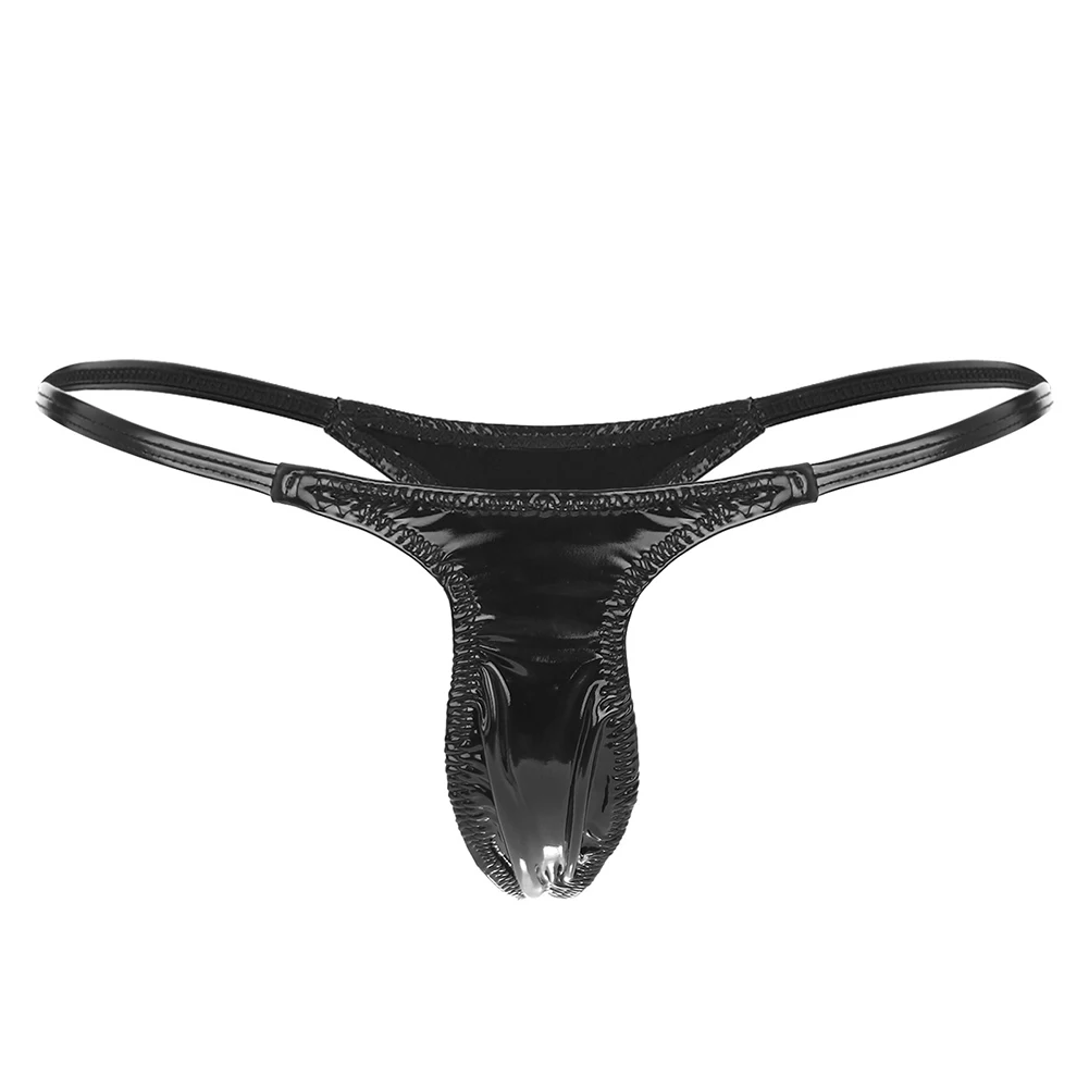 Модные повседневные трусики трусы стринги с низкой посадкой лакированная кожа