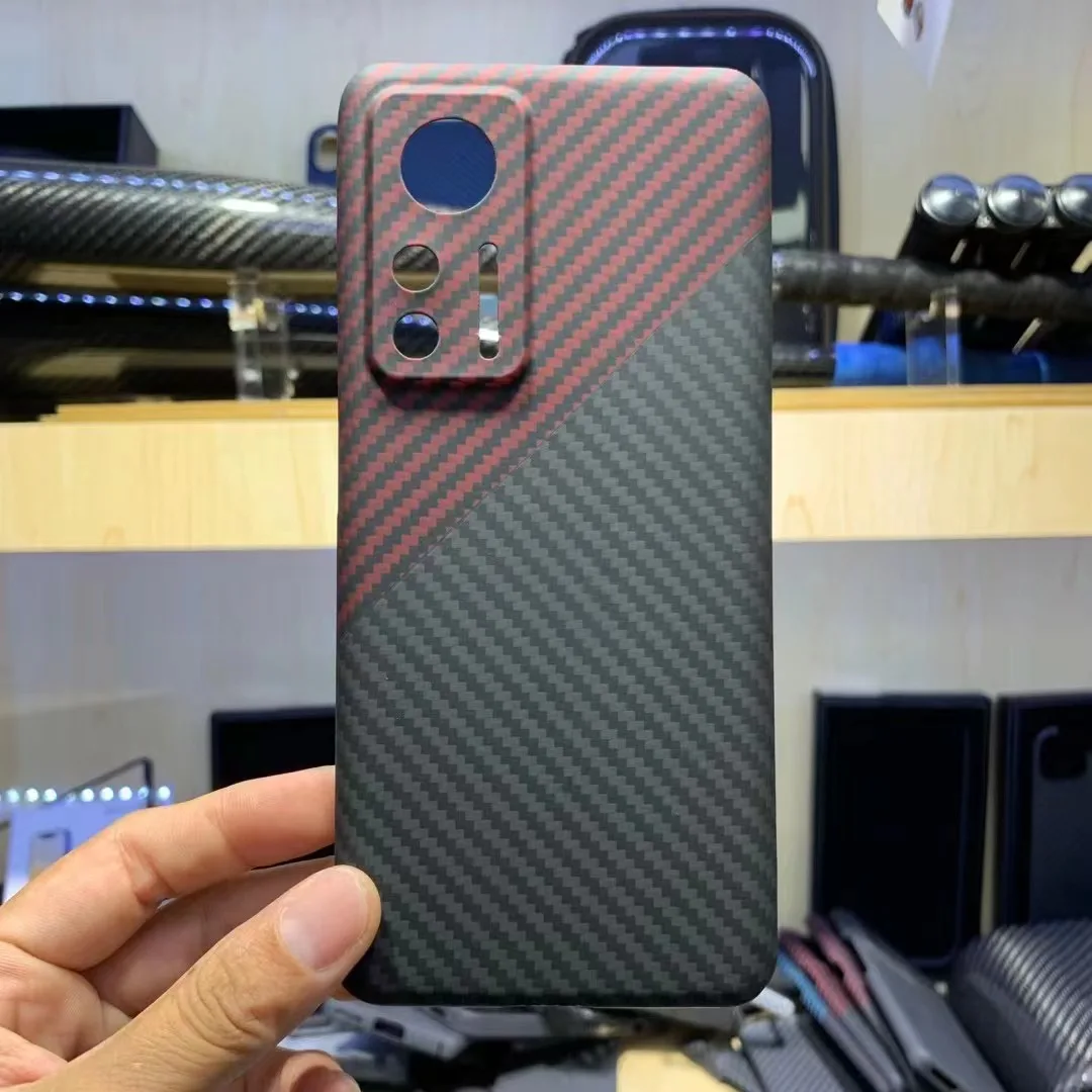 For Redmi K50 Ultra Real Carbon Fiber Case Ultra-Thin Light Aramid Protective Back Durable Business Cover For xiaomi K50Ultra