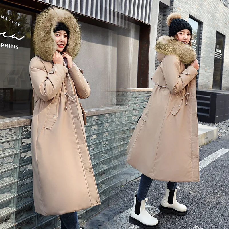 Parka Coat Women 2022 Winter New Over-the-knee Long Cotton-padded Overcoat Cotton-padded Jacket