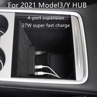 for 2021 tesla model3 y hub tesla model 3 accessories usb splitter hub docking station speed max hub extender charger