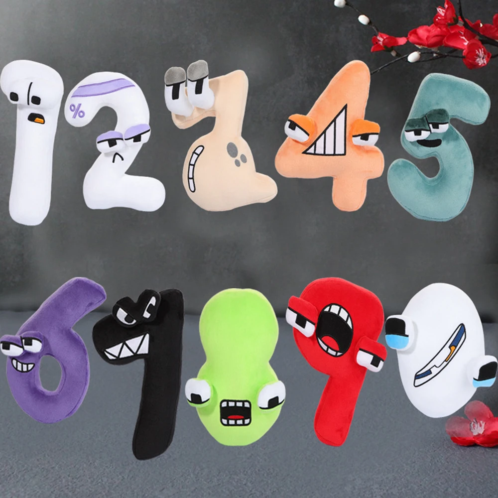 

Alphabet Lore Plush Toys 0-9 Number Animal Plushie Education Numberblock Doll For Kids Children Christmas Gift