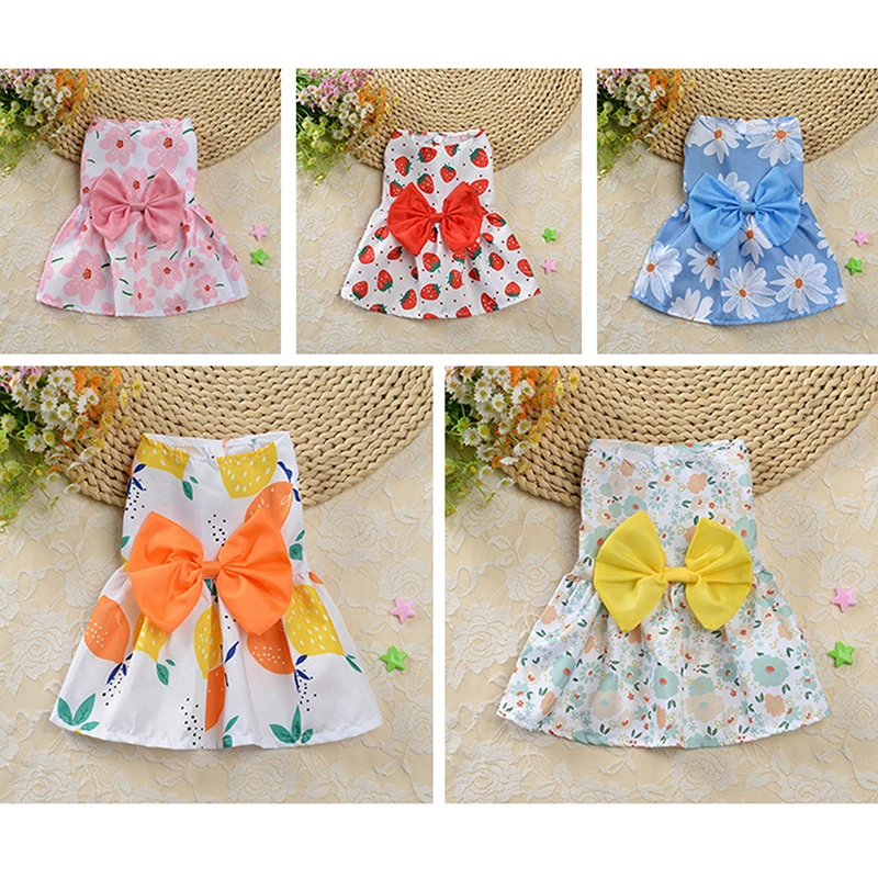 

Pet Clothes Princess Dress Spring Summer Flower Butterfly Dress Fashion Broken Flower Lovely Pattern Lace Tulle Sleeveless Coat