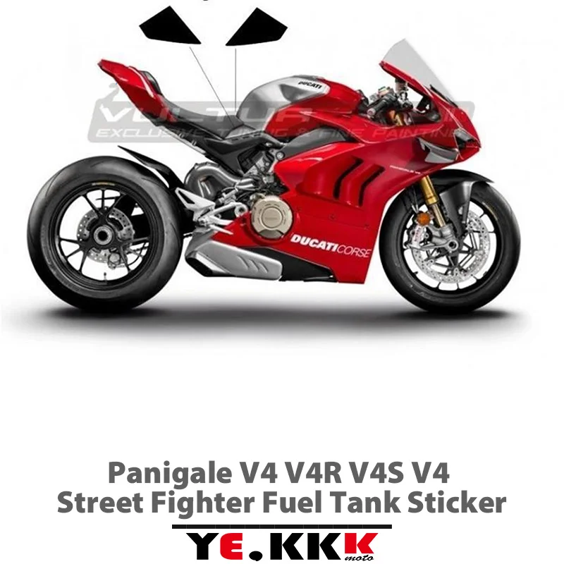 Наклейка для топливного бака Ducati Panigale V4 V4R V4S матовая черная глянцевая - купить по