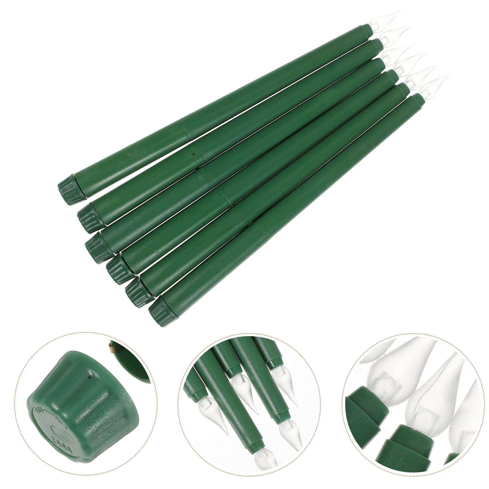 6 шт. цветные огни красочные конические свечи светодиодные подсвечники свадебные