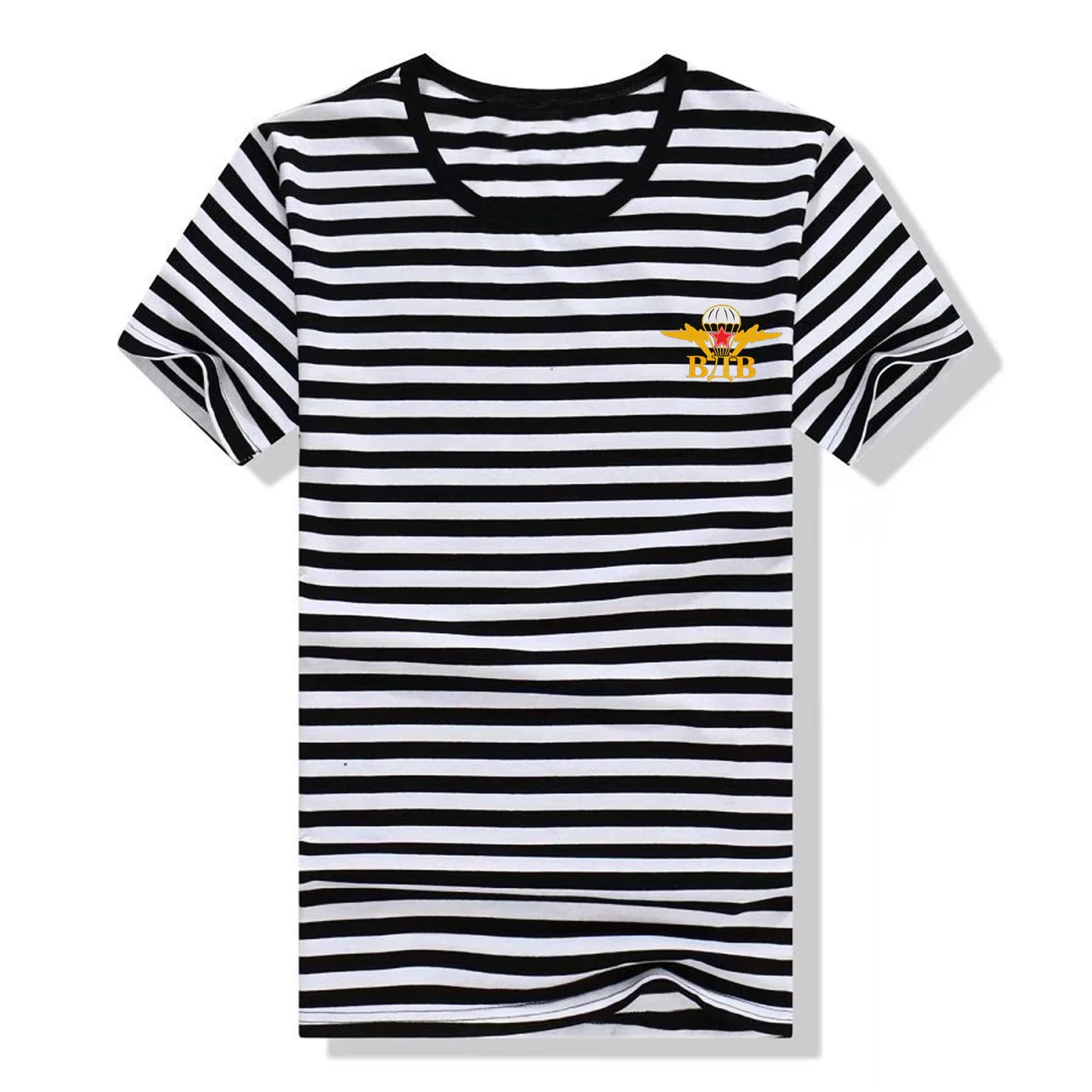 Русская полосатая рубашка VDV Airborne Troops мужская футболка в полоску десантника 100%