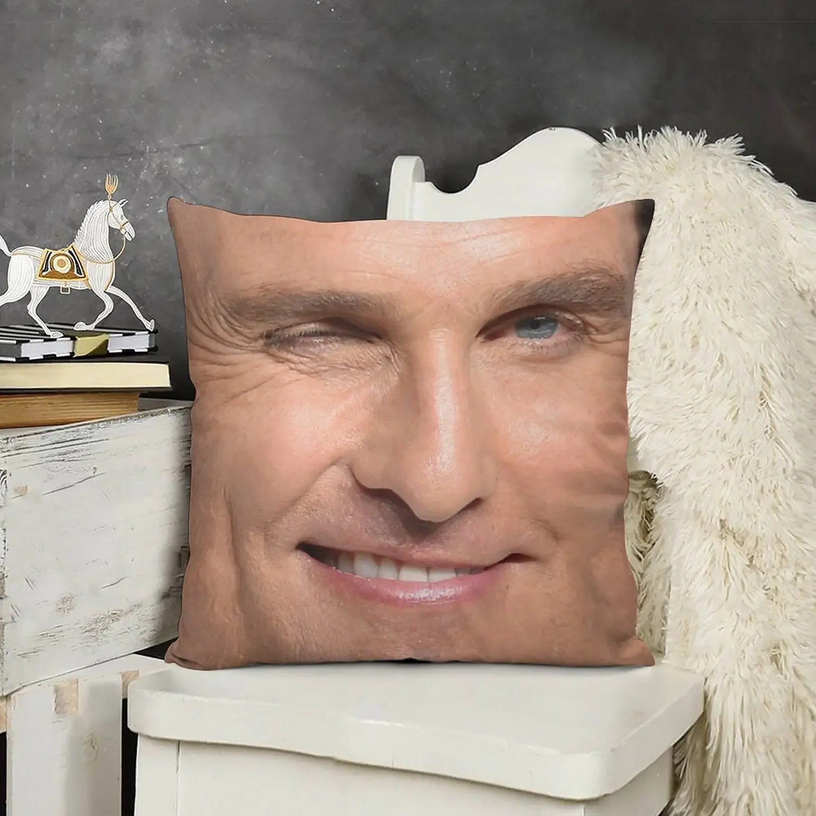 Matthew McConaughey Face Декоративная подушка Подушки Эстетические роскошные диванные