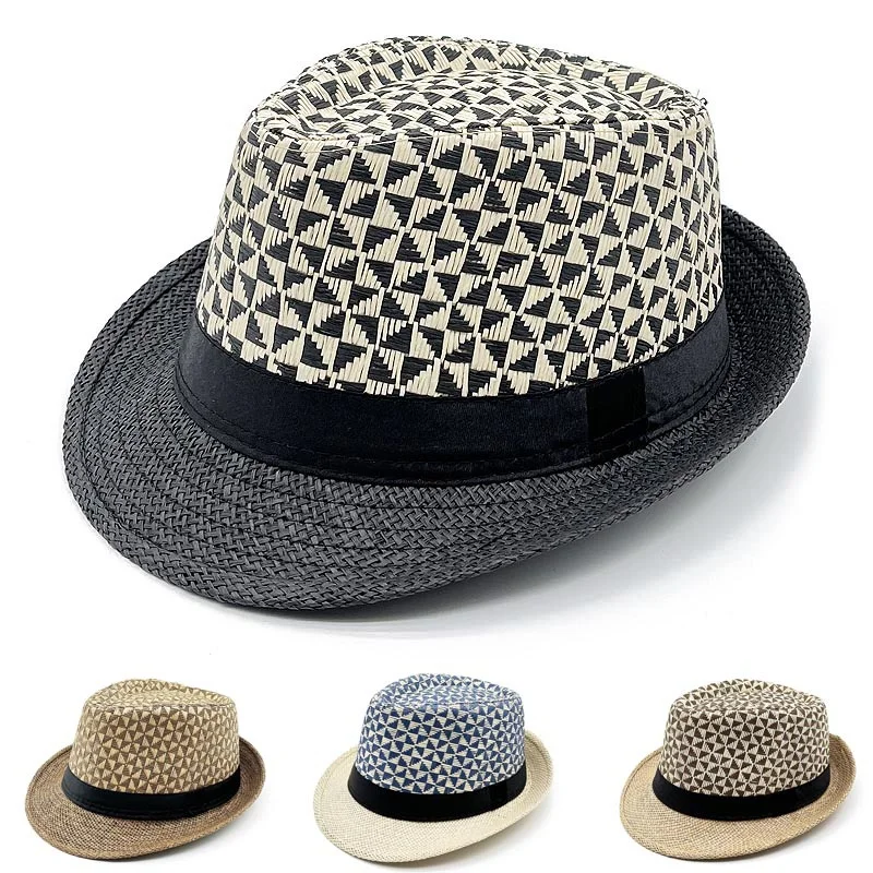 

Straw Panama Caps Derby Hats Trilby Hat Summer Sun Hats Men Cap Mens Bowler Fedora Hat Black Belt Sunhat Beach Caps