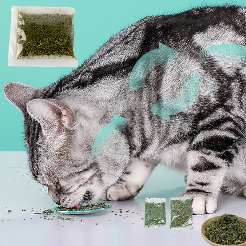 

2Pcs Catnip Bag, Cat Grass Chopped Leaf, Catnip Powder, Small Bag, Catnip Coarse Leaf Packet