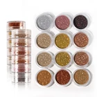 Блестящие наполнители для полимерной формы, украшение для ногтей, золото, серебро, светоотражающее голографическое стекло, микро сверло, хромированный пигмент