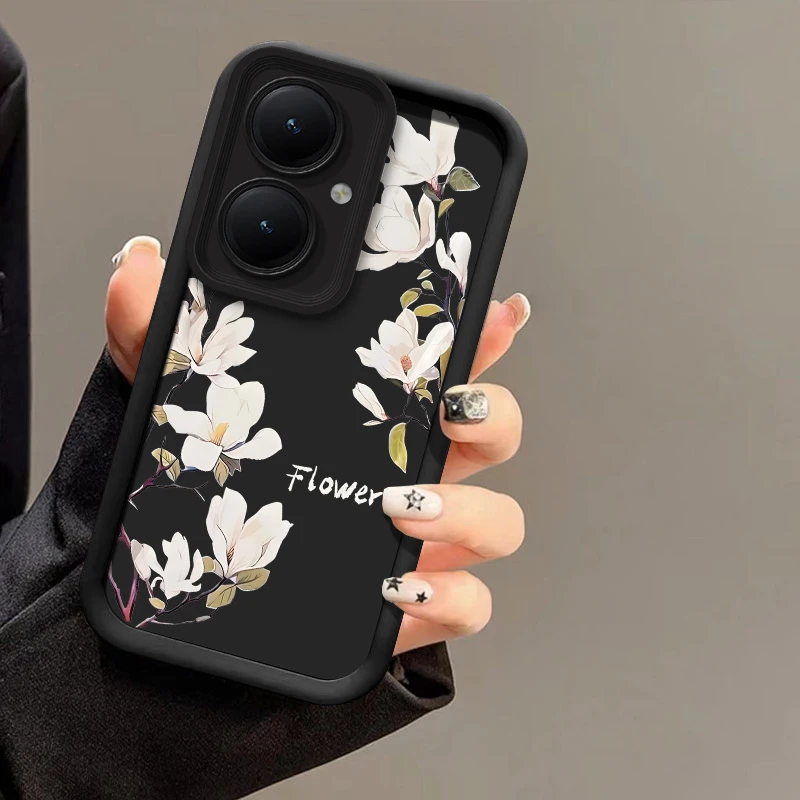 Flowers Plant Case For Vivo Y31 Y30 Y30i Y28 Y27S Y22S Y22 Y21 Y21A Y21T Y21S Y20 Y33S Y33T Shockproof Soft Silicone Phone Cover