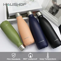 haushof 350500ml water bottle double wall large capacity stainles steel thermos for tea coffee water bottle vacuum insulated