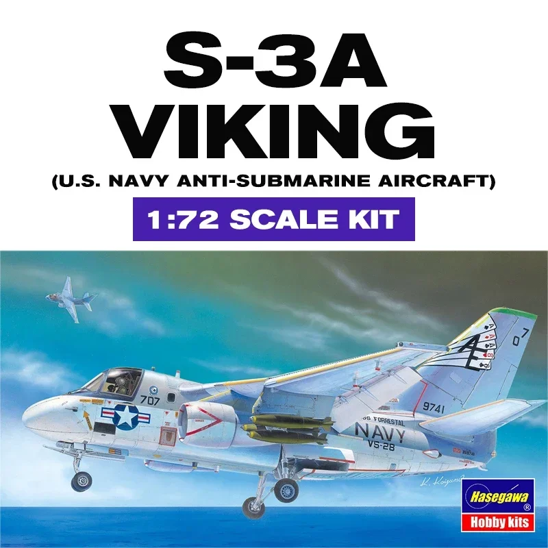Фото Комплект пластиковой собранной модели Hasegawa 00537 S-3A Противоподводный самолет Viking 1/72 №1