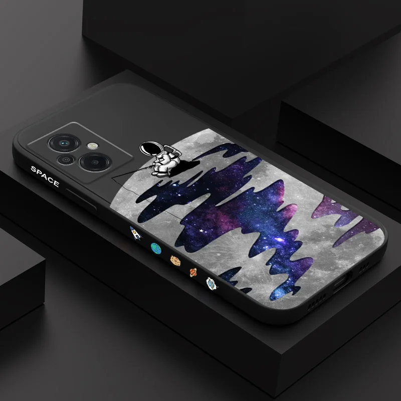 

Fishing Astronauts Phone Case For Xiaomi Poco M5 M5S X5 F5 F4 X4 M4 F3 X3 M3 F2 X2 Pro C40 4G 5G GT Liquid Silicone Cover