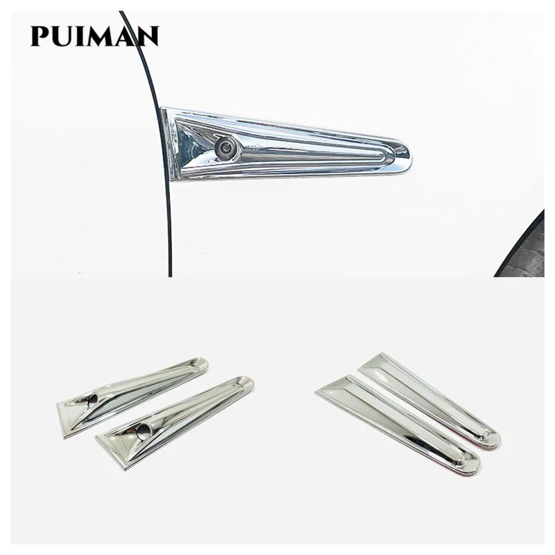 

ABS Chrome Look Trim For Xpeng P7 2020 -2023 Accessories Car Fender Logo Car Side Camera Lamp Decor Sticker Cover Garnish 2pcs