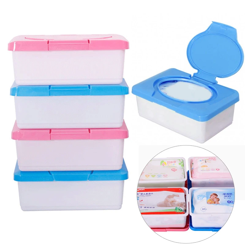 

Baby Wipes Storage Case Dry Wet Tissue Box Napkin Dispenser Plastic Paper Container Tissue Holder Baby Care Stroller Accessaries