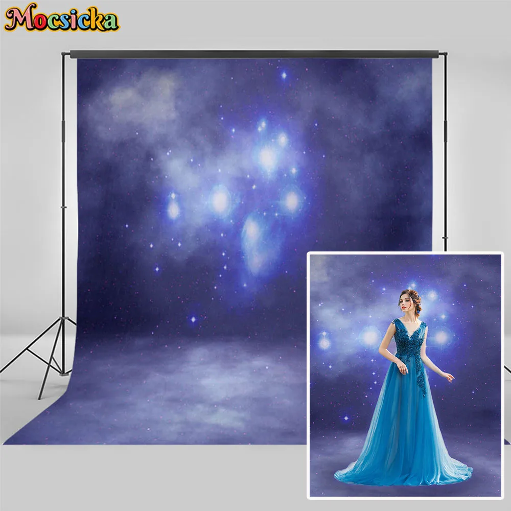 

Mocsicka Starry Sky Universe Space Planet Solar System Backdrop Baby Boy Birthday Party Photography Background For Photo Studio