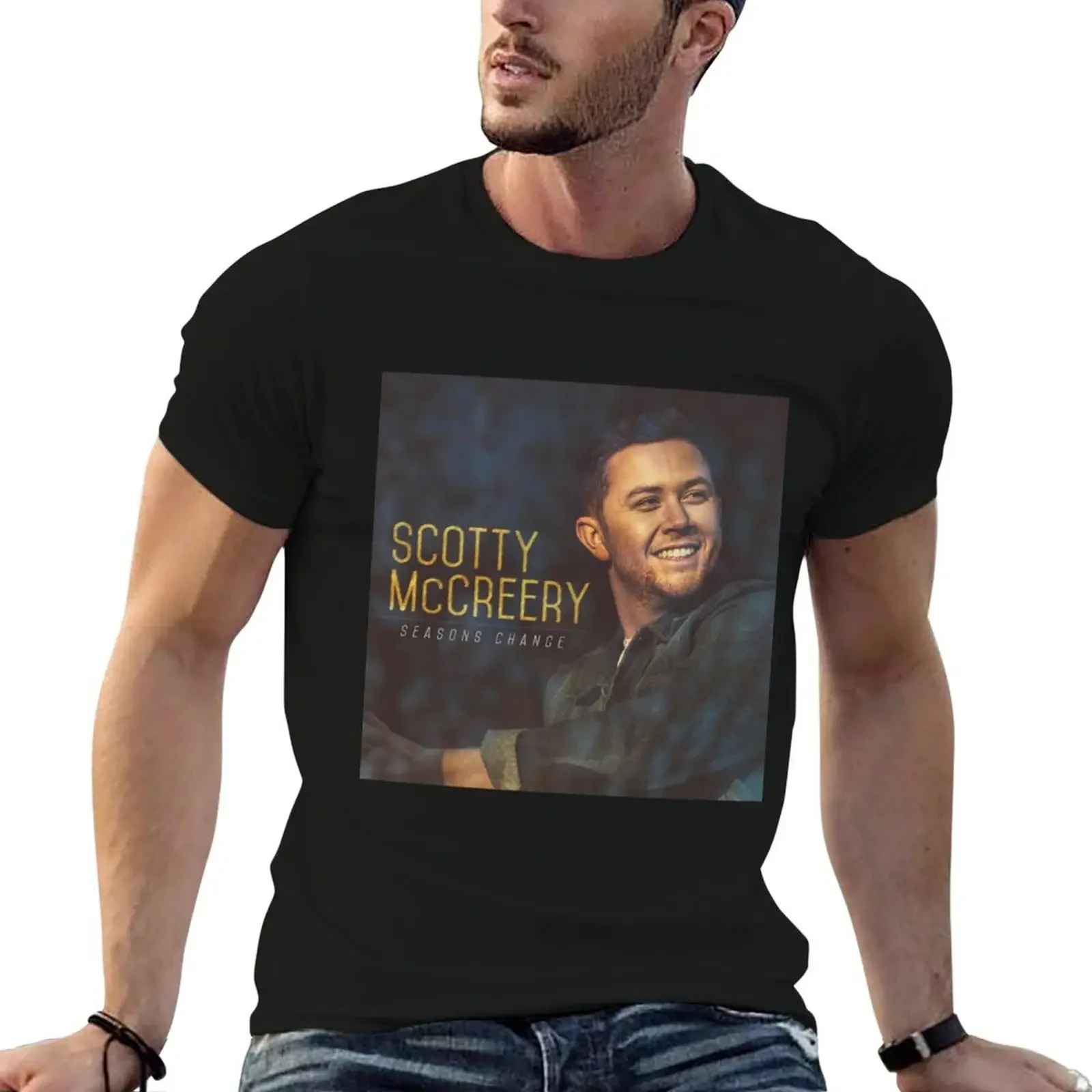 Футболка Scotty McCreery с изменением сезонов дешевые вещи персонализированные белые
