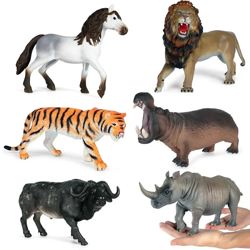 

Classic Large Hollow Wild Lion Leapord Rhinoceros Buffalo Horse Tiger Animal Model Action Figure Figurines Kids Toy X-mas Gifts