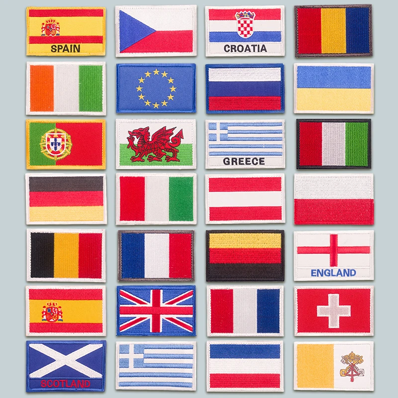 World нашивки с флагами для одежды сделай сам полосы термоклейкая аппликация на
