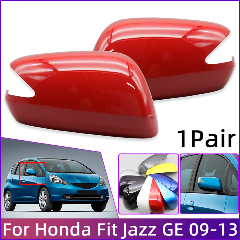 

2 Pcs For Honda Fit Jazz 2009-2014 GE6 GE8 GP1 Exterior Rearview Mirror Cover Lid Housing Wing Shell Cap With Lamp Type Painted