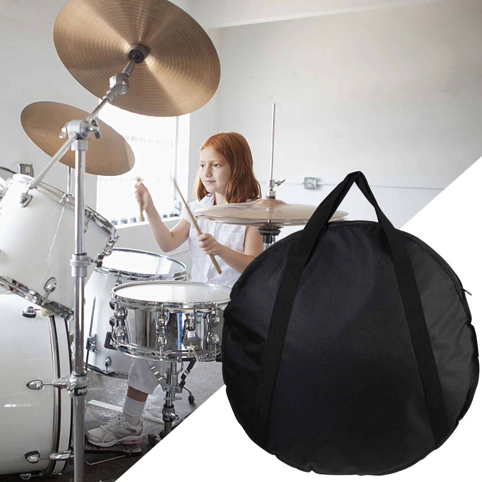 

Round Storage Bag Canvas Tote Instrument Carrying Case Soft Tote Pouch Instrument Holder Oxford Cloth Cable Organizer Bag