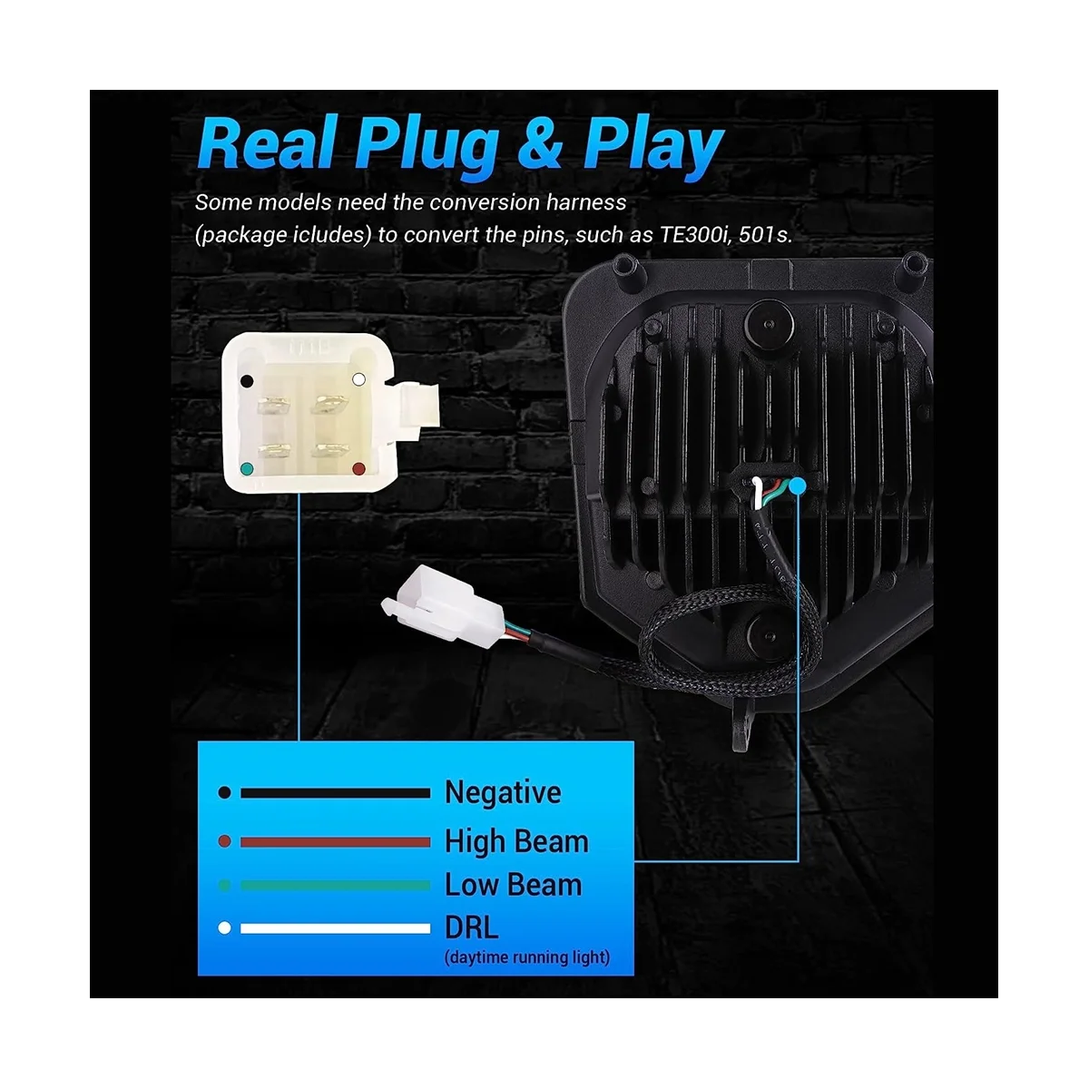 Фара мотоциклетная для Husqvarna 125 250 300 501 250I 300I FE250 FE350