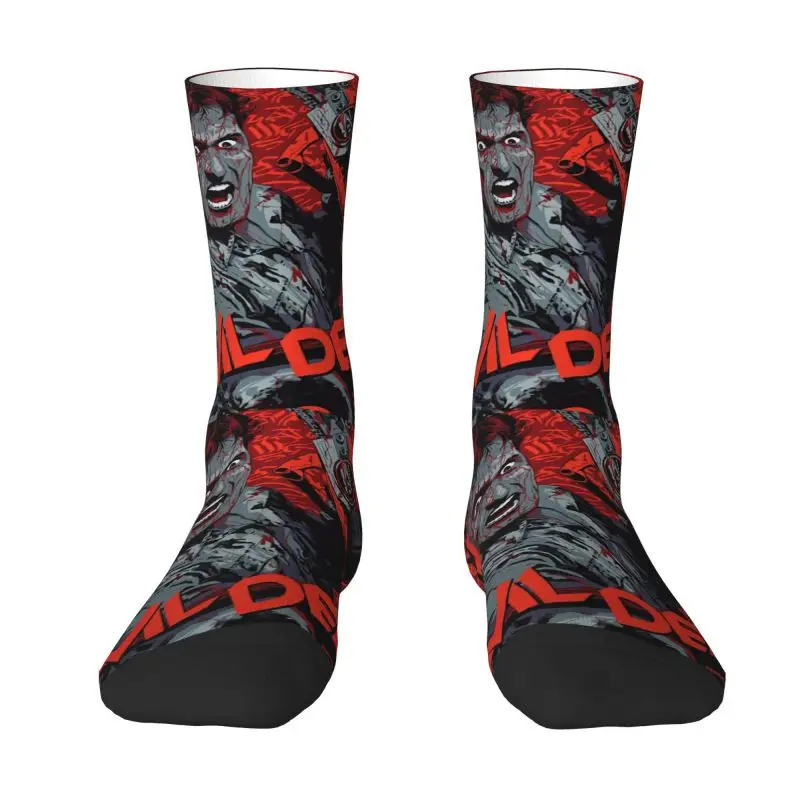 

Evil Dead Mens Crew Socks Unisex Cute 3D Printing Supernatural Horror Movie Dress Socks
