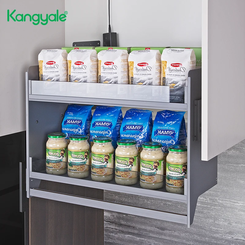 Фото Система подъема для высоких кухонных шкафов Kangyale: электрическая подъемная корзина для кухни с функцией подъема и опускания №3