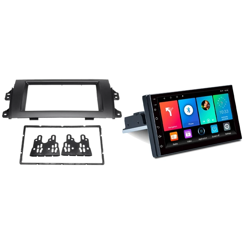 

1 Set 2Din Car Stereo Radio Panel Audio Trim Frame & 1 Set 7 Inch 1DIN Android 9.1 Car Player