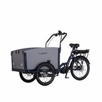 electric cargo bike with alloy frame middle motor cargo tricycle with rain cover