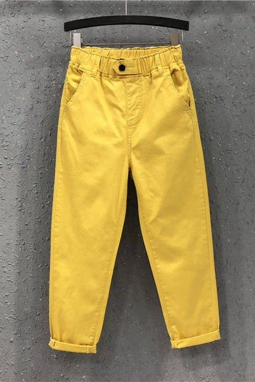 Летние женские брюки-султанки универсальные повседневные хлопковые джинсовые