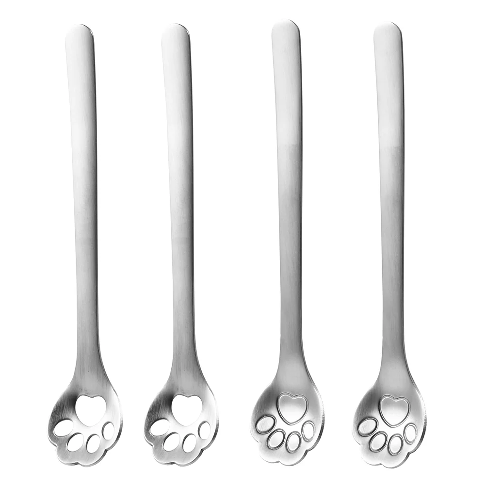 

Stirring Sticks Stainless Steel Cat Claw Spoon Espresso Stirrer Shaped Handle Spoons