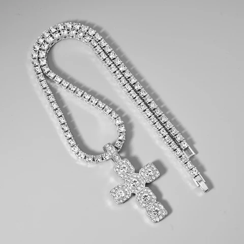 Yuzz ожерелье с крестом 4 мм