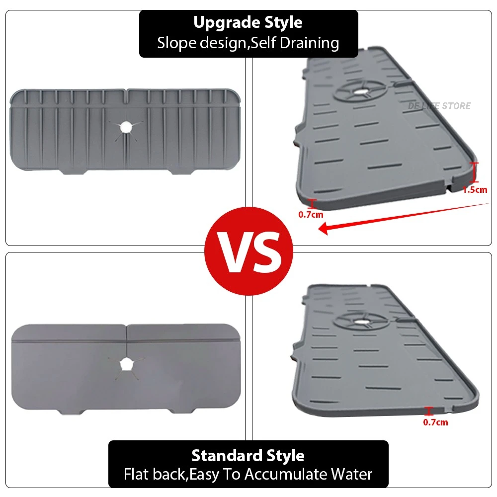 Silikonowa bateria kuchenna mata absorpcyjna uchwyt na gąbkę do zlewu składany zlew ociekacz blat łazienkowy Protector Ki Organizer 5 Silikonowa bateria kuchenna mata absorpcyjna uchwyt na gąbkę do zlewu składany zlew ociekacz blat łazienkowy Protector Ki Organizer 5