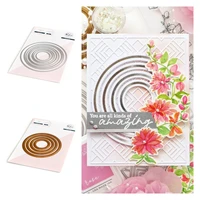 2022 spring nested circles layering cutting dies hot foil plates diy craft paper cards scrapbooking decoration embossing molds