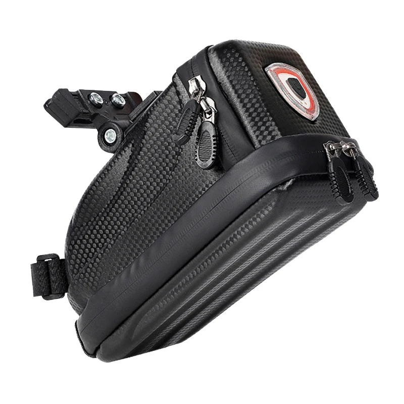 

Сумка на седло для велосипеда с задним фонарем, водонепроницаемая вместительная Велосумка для горных и дорожных велосипедов