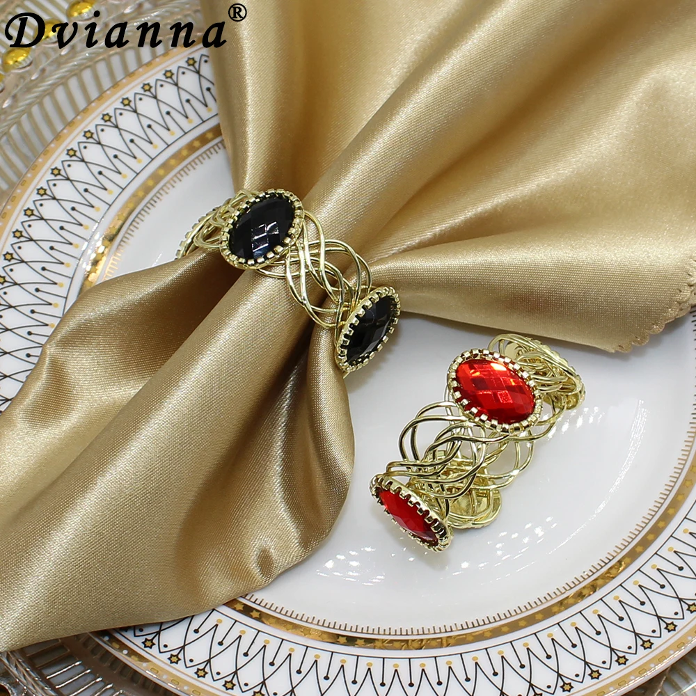 

6Pcs Christmas Table Decoration Woven Napkin Rings Handmade Napkin Holder Bands for Wedding Easter Thanksgiving HWD151