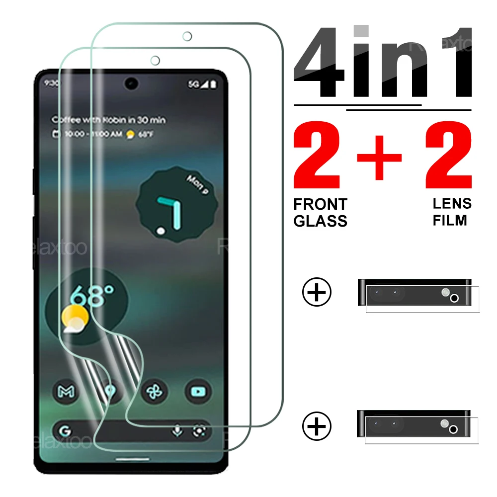 

4in1 Screen Hydrogel Film For Google Pixel 6a 6 a Camera Protector Goo gle Pixel6 Pixel6a pro Safety Protective Film Not Glass