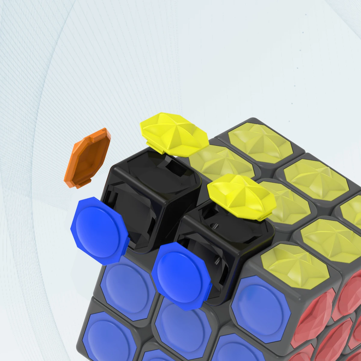 Yongjun 3x3 Magic Cube для слепых и слабовидящих 3x3x3 Touch Cubo Magico