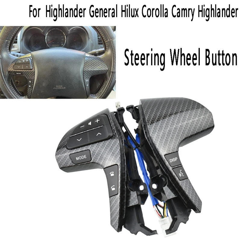 

Steering Wheel Button Bluetooth Phone Audio Control Switch For Toyota Highlander General Hilux Corolla Camry Highlander
