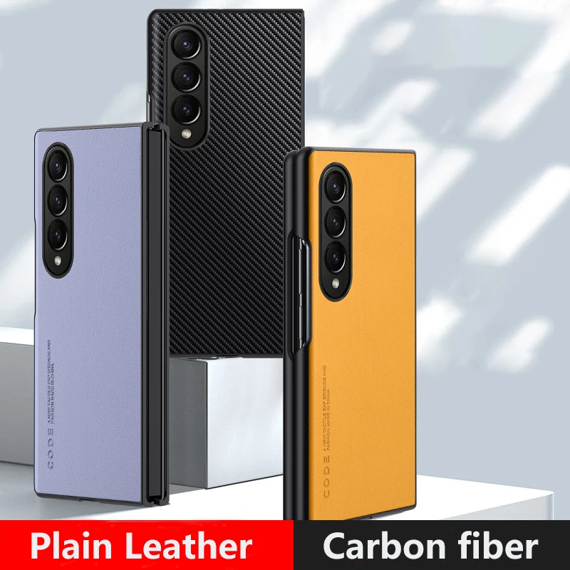 

Luxury Leather Case for Samsung Z Fold 4 3 2 Armor Shockproof Soft Edges Hard Phone Cover Galaxy Z Fold 4 3 Fold4 ZFold4 ZFold3