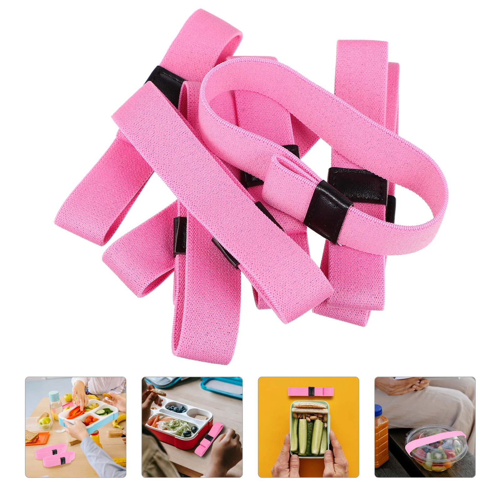 

Box Bento Lunch Band Strap Belt Fixing Container Elastic Lunchbox Bands Layer Double Straps Holderwrap Outdoor Travel Camping