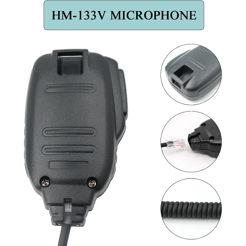 Фото Микрофон HM-133V с разъемом RJ45, 8-контактный ручной микрофон для радиостанций ICOM ID-800H, ID-880H, IC-2200H, IC-2300H, IC-2720H, IC-2800H, IC-208H, IC-V8000 №3