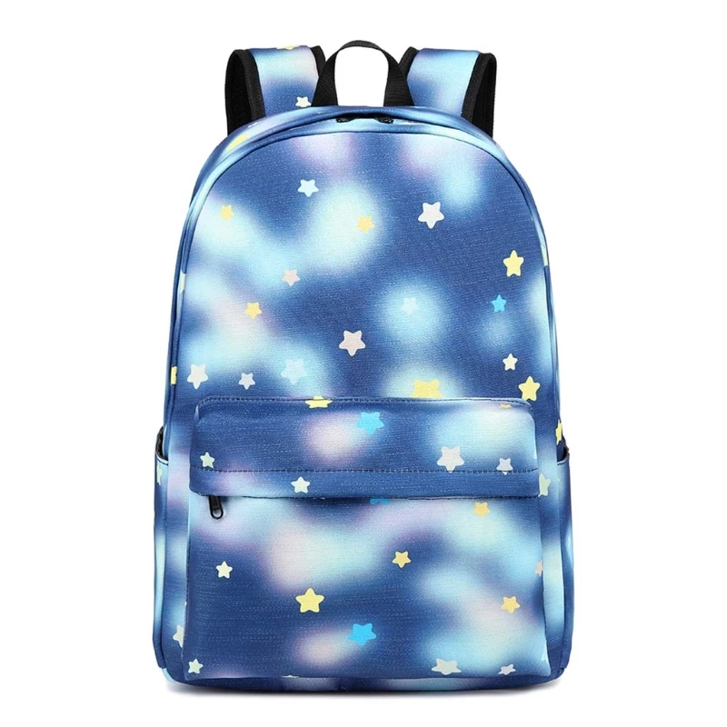 3pcs School Backpacks for Teen Girls Nylon Bookbags Travel Laptop Daypack Lightweight with Lunch Bag Pencil Case Set