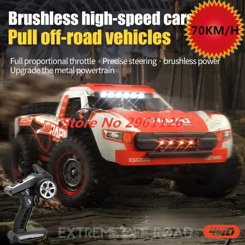 

2.4G 70KM/H Brushless High Speed Car 1/14 Desert Pull 4WD Off-road Truck Rc Drift Racing Car Remote Control Toy Vs Wltoys 144001