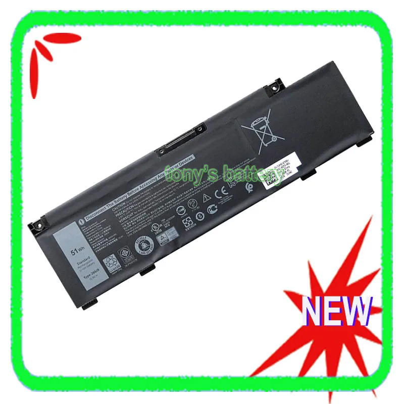 

New 266J9 Battery For Dell G3 15 3500 3590 3700 3790 G5 15 5500 5505 Inspiron 14 5490 15PR 11.4V 51Wh