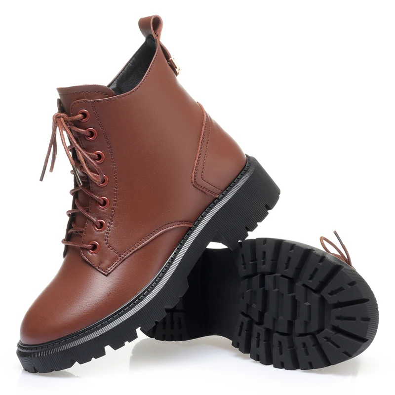 AIYUQI Women's Winter Boots Large Size 2023 New Genuine Leather Non-slip Women's Snow Boots Natural Wool Warm Women's Ankle Boot