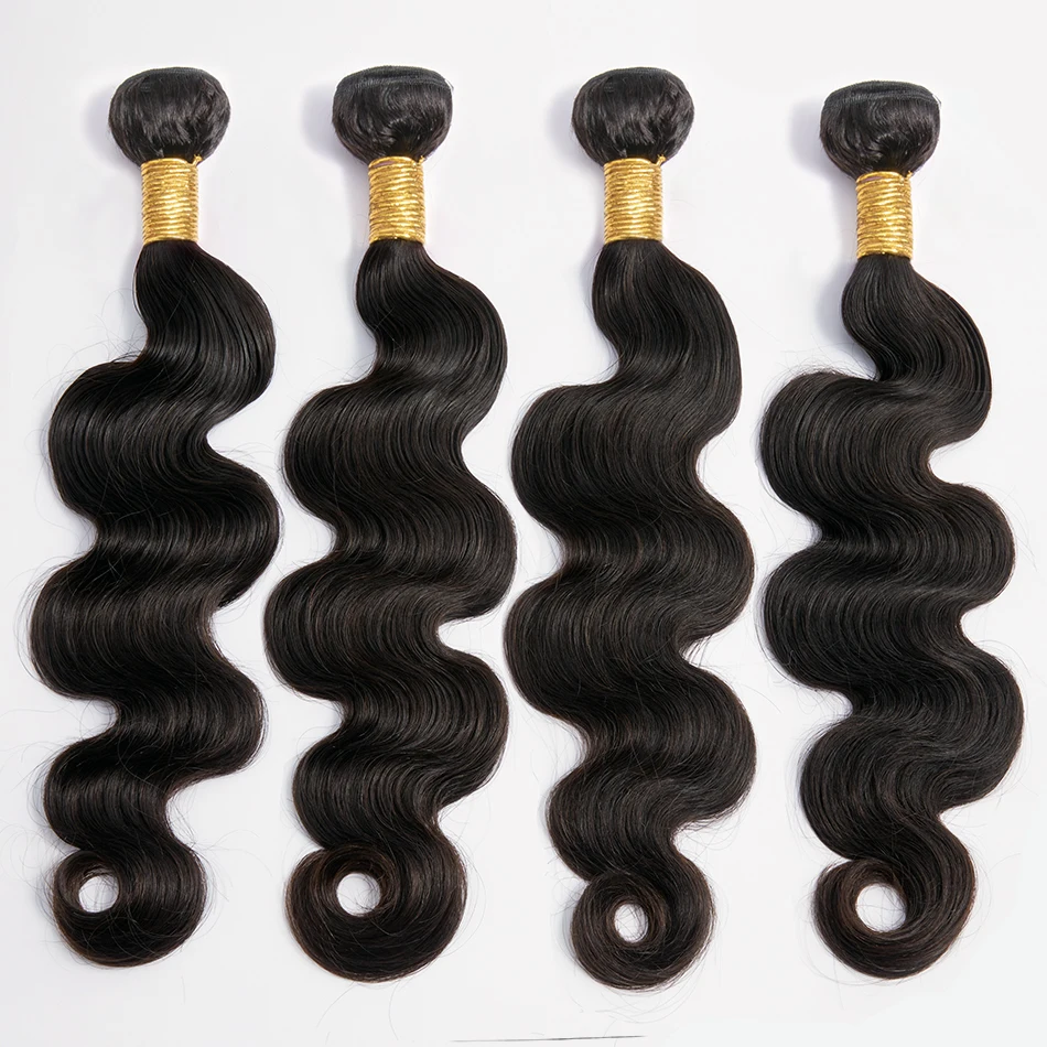 Mechones de pelo ondulado brasileño, extensiones de cabello Remy de 10-32 