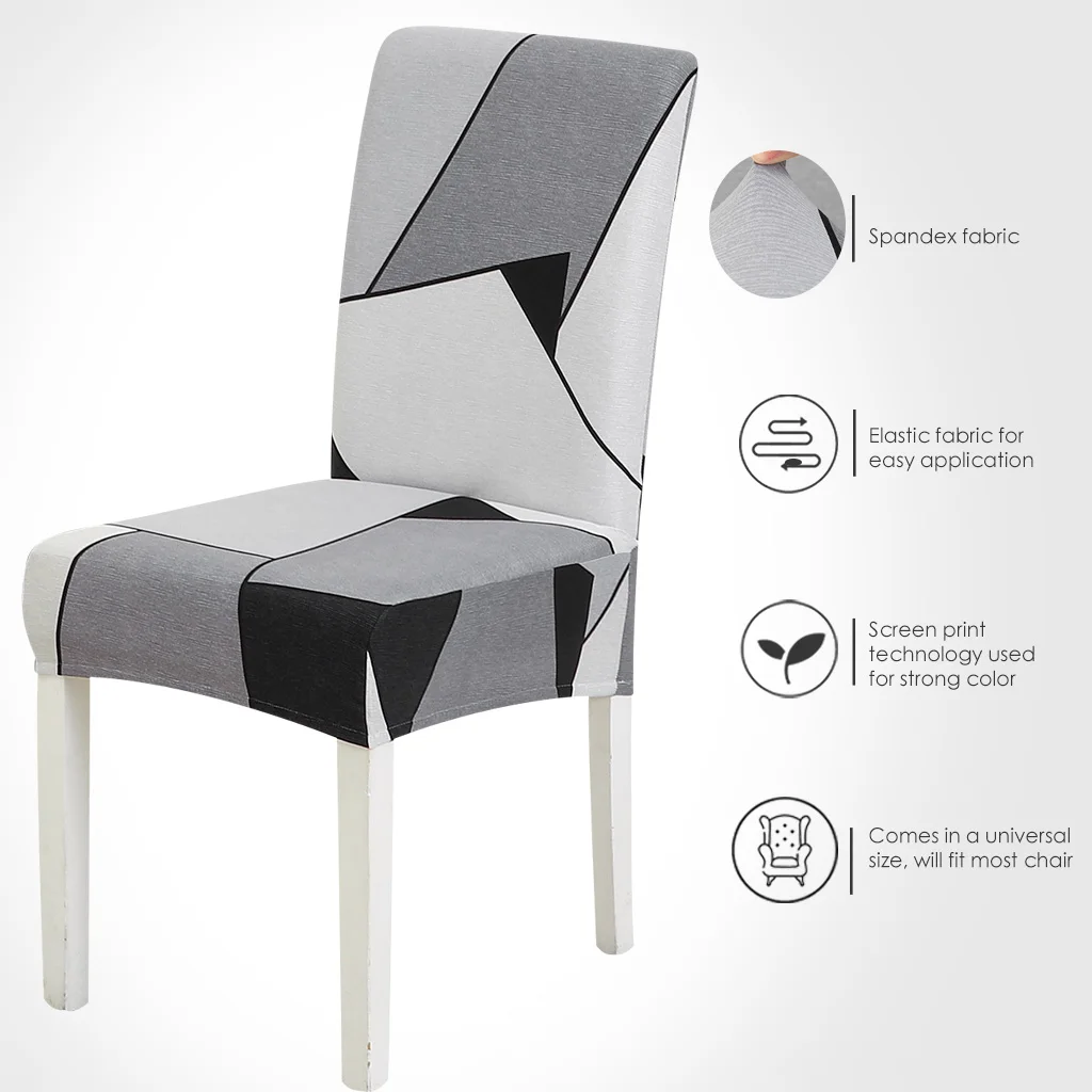 

Чехол для стула из спандекса с принтом